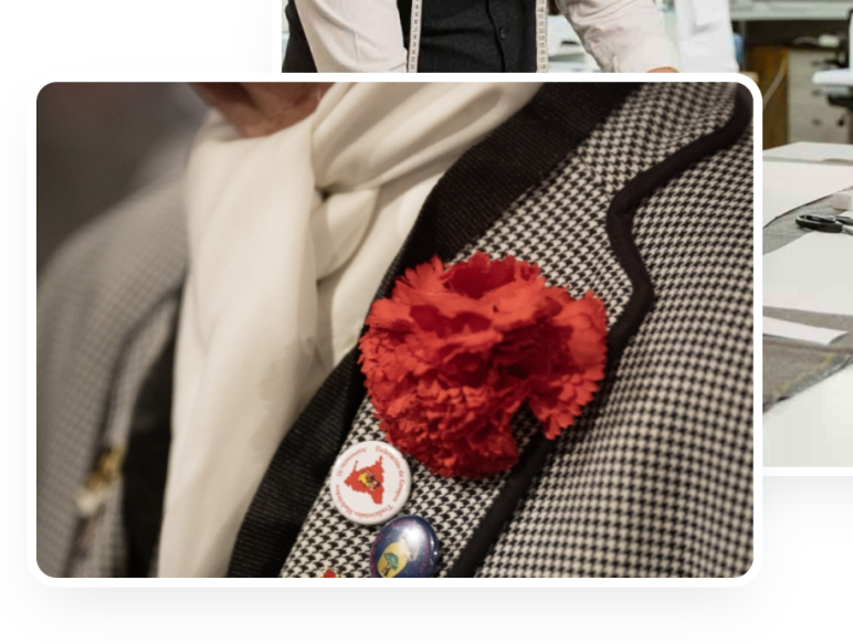 Imagen de chaqueta y un clavel