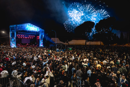 Fuegos artificiales en Pradera