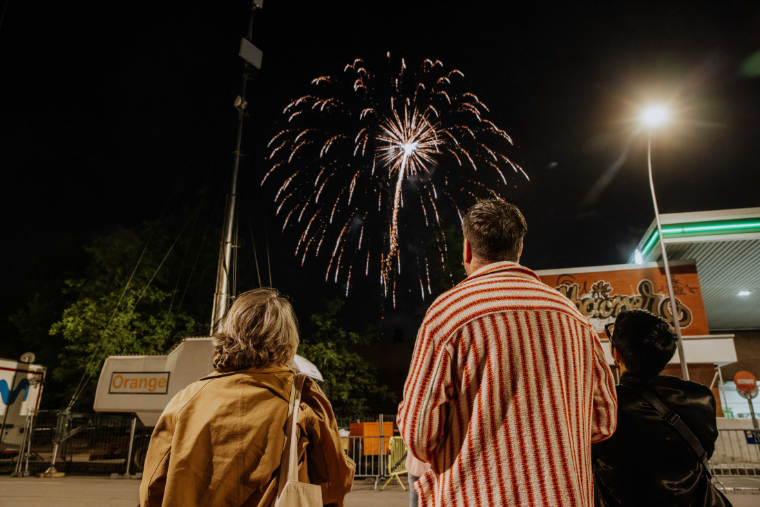 Un momento de los fuegos artificiales